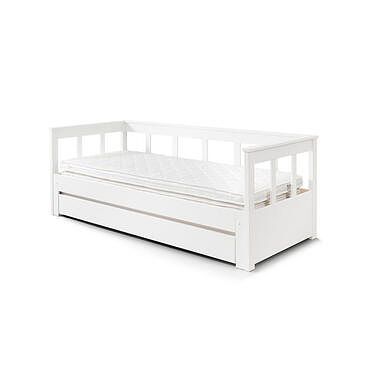 Foto van Vipack kajuitbed pino met rolbed - wit - 80x100,3x209,4 cm - leen bakker