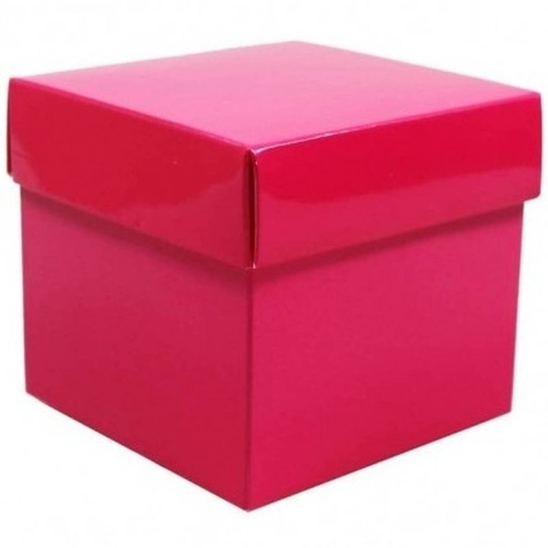 Foto van Losse roze cadeaudoosjes/kadodoosjes 10 cm vierkant - cadeaudoosjes