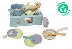 Foto van Kitchen toys speelgoed wastafel met keukenaccessoires gerecycled