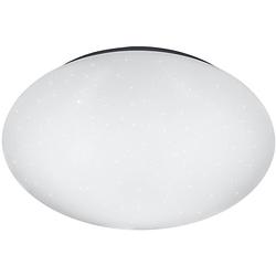 Foto van Led plafondlamp - trion puta - 15w - natuurlijk wit 4000k - sterlicht - spatwaterdicht ip44 - rond - mat wit - kunststof