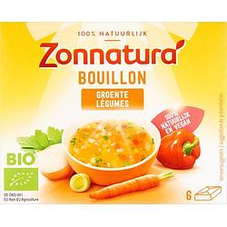 Foto van Zonnatura bio bouillon groente 6 stuks 66g bij jumbo