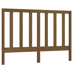 Foto van The living store houten hoofdeinde - trendy design - hoofdbord voor bed - 141 x 4 x 100 cm - ken- klassieke uitstraling