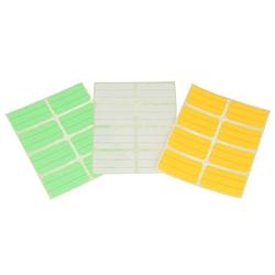 Foto van Metaltex etiketten 4,2 x 2,5 cm papier groen/geel/wit 96 stuks