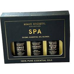 Foto van Luxe geur olie essential oil pack spa - 3 x 10ml - lemon grass, lavender, peppermint