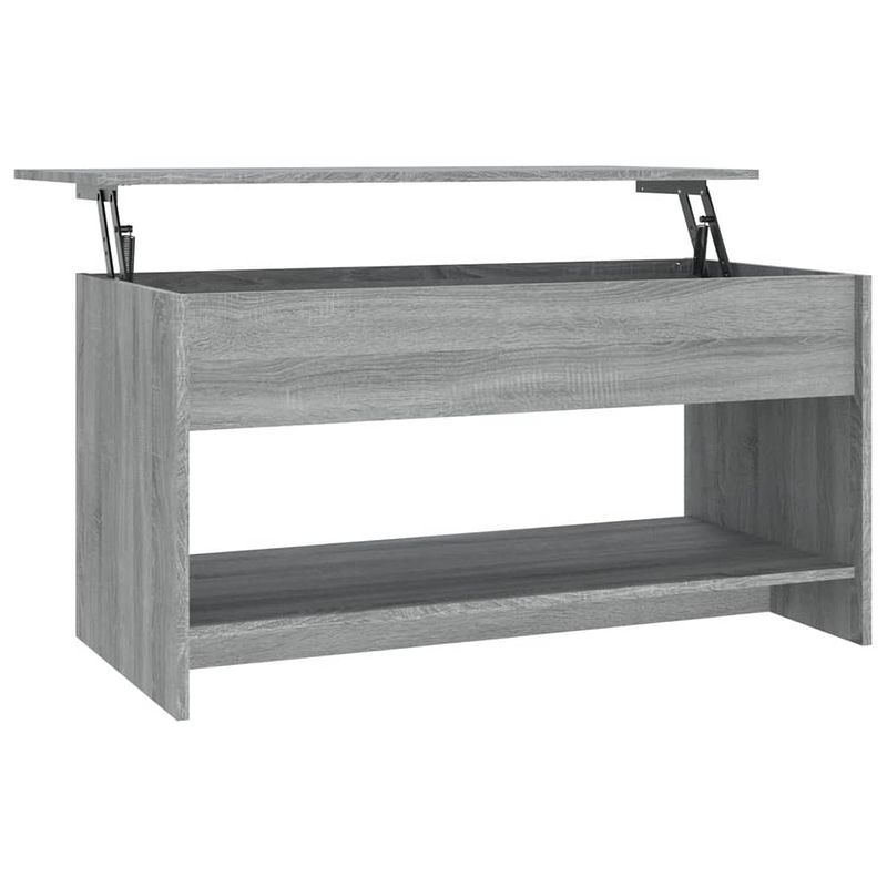 Foto van Vidaxl salontafel 102x50x52,5 cm bewerkt hout grijs sonoma eikenkleur