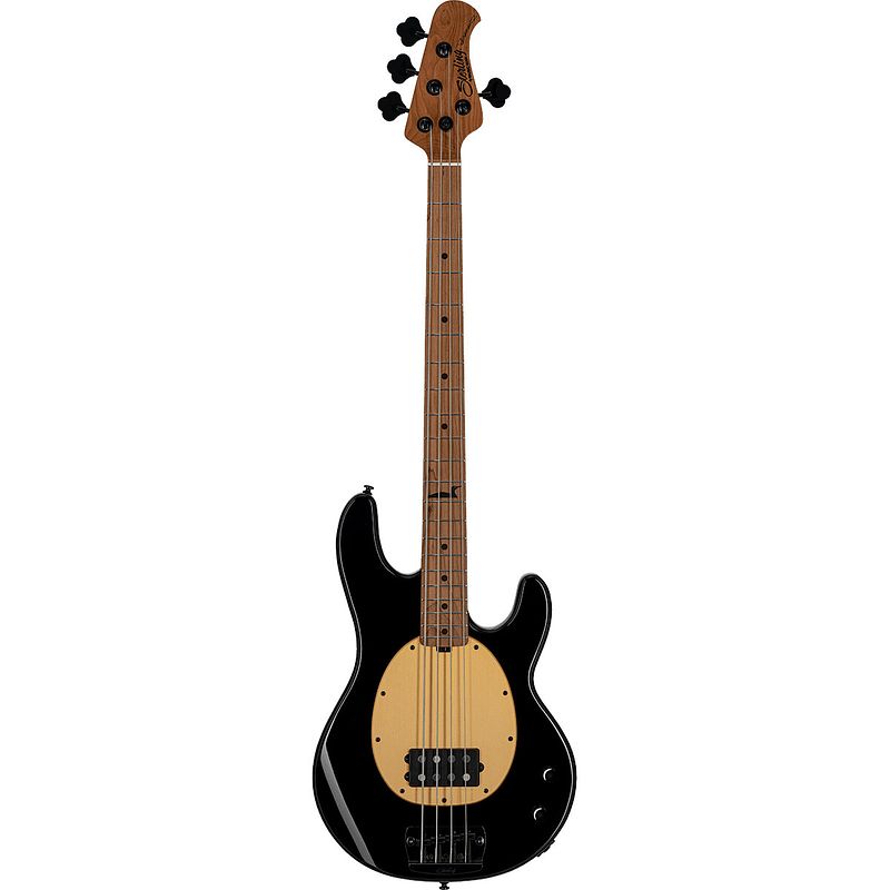 Foto van Sterling by music man artist series pete wentz stingray black elektrische basgitaar