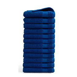 Foto van Seashell hotel handdoek - 12 stuks - classic blue - 50x100cm