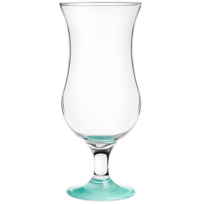 Foto van Glasmark cocktail glazen - 6x - 420 ml - turquoise - glas - pina colada glazen - cocktailglazen