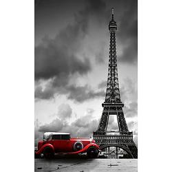 Foto van Dimex retro car in paris vlies fotobehang 150x250cm 2-banen