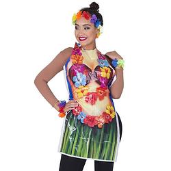Foto van Hawaii thema verkleed schort vrouw - verkleedattributen
