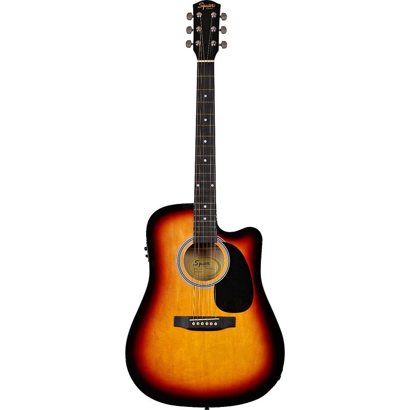 Foto van Squier sa-105ce sunburst elektrisch-akoestische westerngitaar