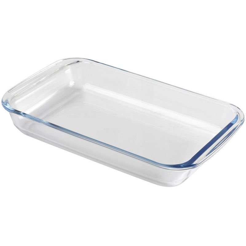 Foto van Chef traiteur ovenschaal van borosilicaat glas - rechthoek - 2.2 liter - 35 x 20 x 5 cm - ovenschalen