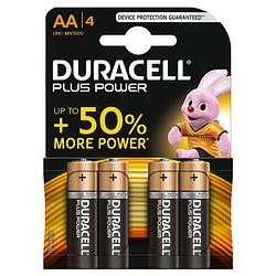 Foto van Duracell plus power aa alkaline batterijen - 4 stuks