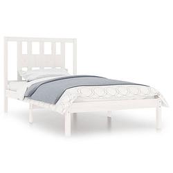 Foto van The living store klassiek houten bedframe - 205.5 x 106 x 100 cm - massief grenenhout