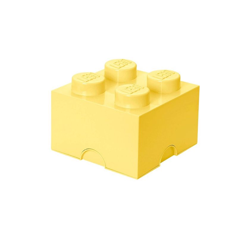 Foto van Set van 2 - opbergbox brick 4, pastelgeel - lego