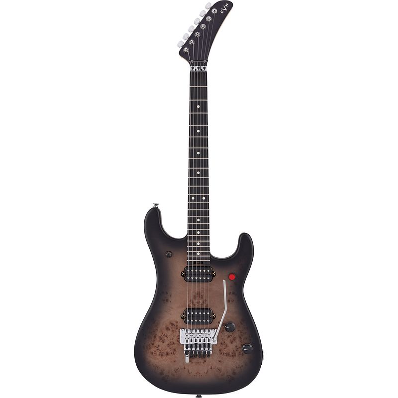 Foto van Evh 5150 series deluxe poplar burl black burst eb elektrische gitaar