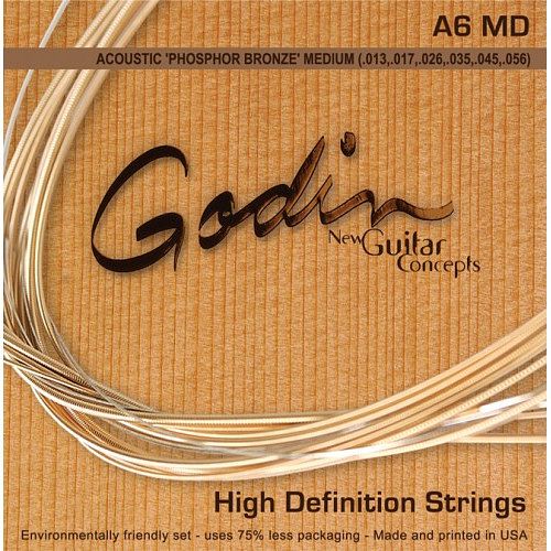 Foto van Godin a6 md phosphor bronze .013-.056 snarenset