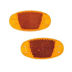 Foto van Spaakreflectoren / fietsreflectoren oranje set 2x stuks - fiets accessoires/veiligheid/zichtbaarheid