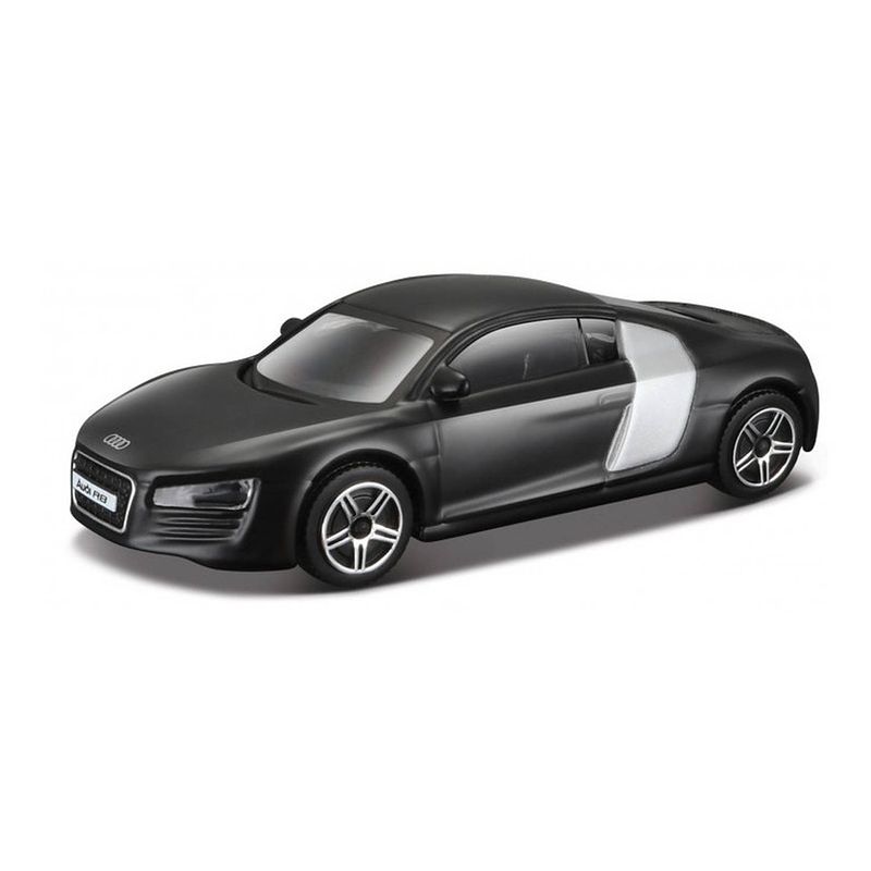 Foto van Speelgoedauto audi r8 zwart 1:43/10 x 4 x 3 cm - speelgoed auto's