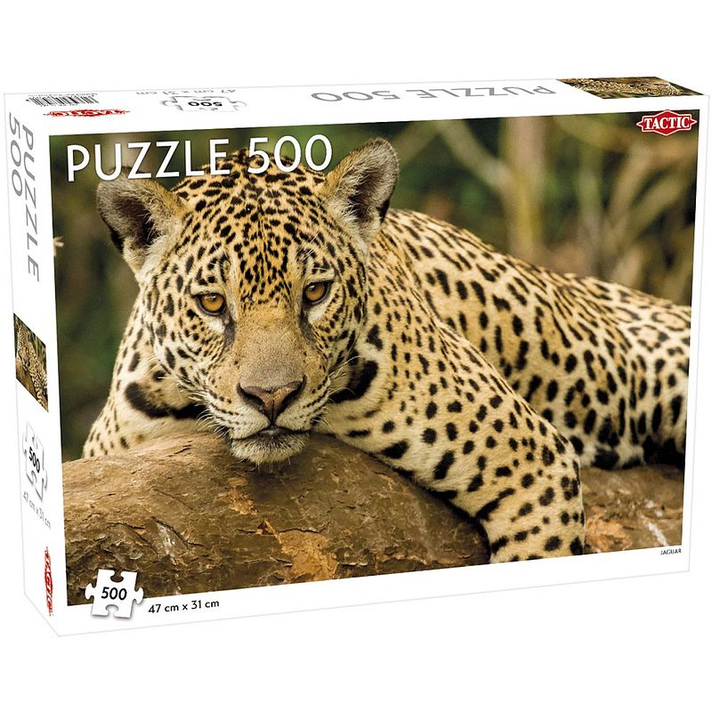 Foto van Tactic legpuzzel jaguar 500 stukken 31 x 47 cm karton bruin