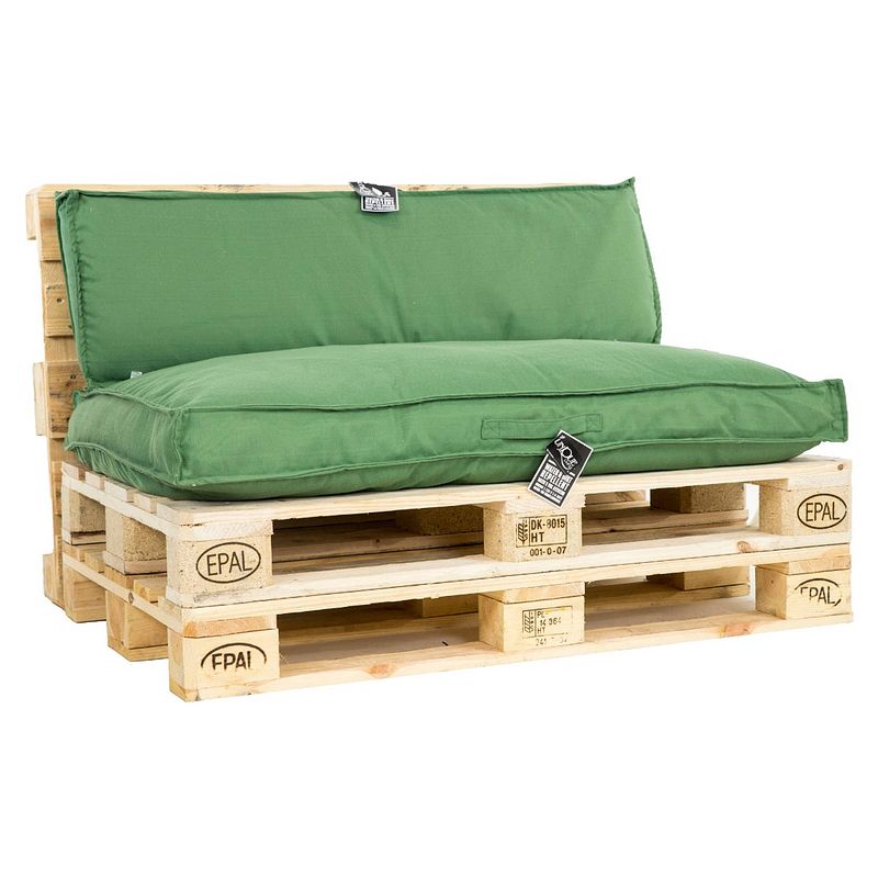 Foto van Unique palletkussenset luanda groen - 2 delig