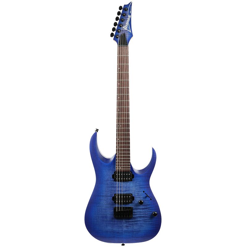 Foto van Ibanez rga42fm blue lagoon burst flat