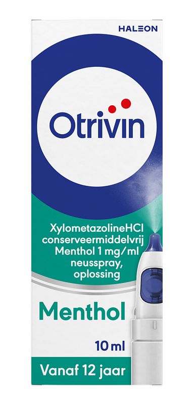 Foto van Otrivin menthol xylometazoline hci 1 mg/ml neusspray