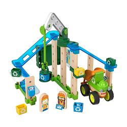 Foto van Fisher-price bouwpakket wonder makers recycling centrum hout 35-delig