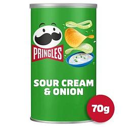 Foto van Pringles sour cream & onion chips 70g bij jumbo