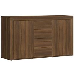 Foto van Vidaxl dressoir 120x36x69 cm bewerkt hout bruineikenkleurig