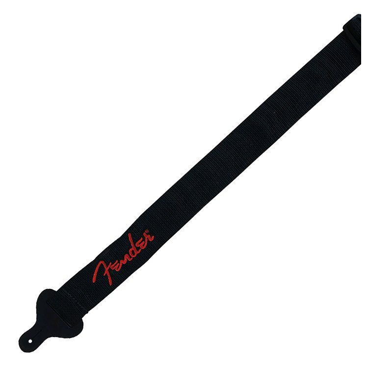 Foto van Fender poly 2 inch gitaarband met logo rood