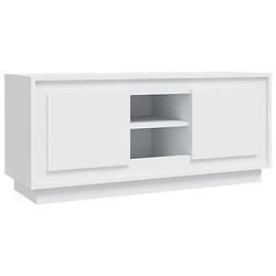 Foto van Vidaxl tv-meubel 102x35x45 cm bewerkt hout wit