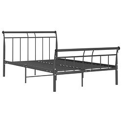 Foto van The living store bedframe - metalen - 208 x 126 x 90 cm - zwart - montage vereist