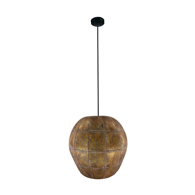 Foto van Dknc - hanglamp metaal 47x47x45.5cm - goud