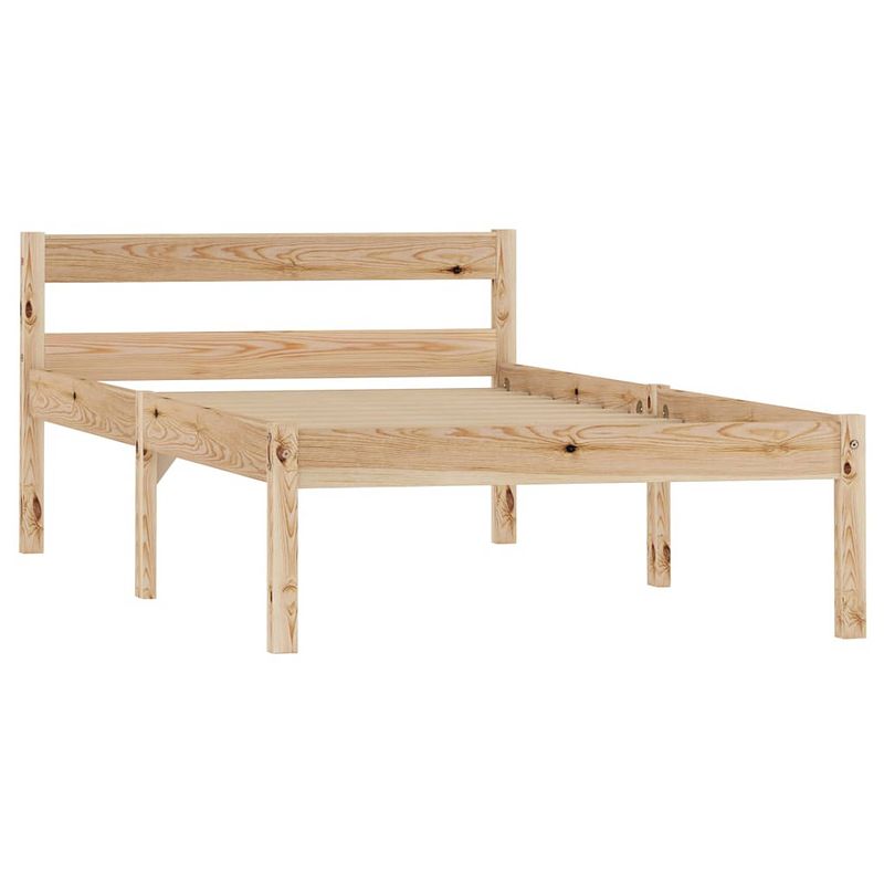 Foto van The living store bedframe grenenhout - 90 x 200 cm - natuurlijk hout - stevig en duurzaam