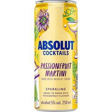 Foto van Absolut cocktails passionfruit martini 250ml bij jumbo