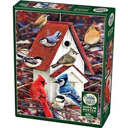 Foto van Cobble hill puzzle 1000 pieces - winter birdhouse
