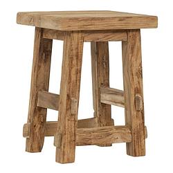 Foto van Must living stool tuscany rectangular,45x35x30 cm, rustic recycled...