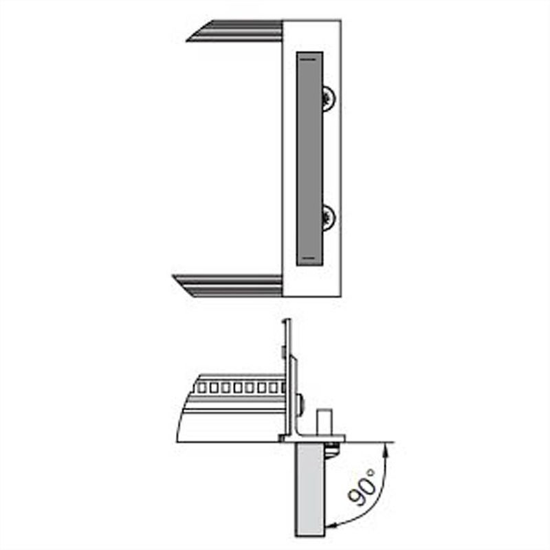 Foto van Schroff 10501026 greep (b x h) 102 mm x 12.2 mm 10 stuk(s)