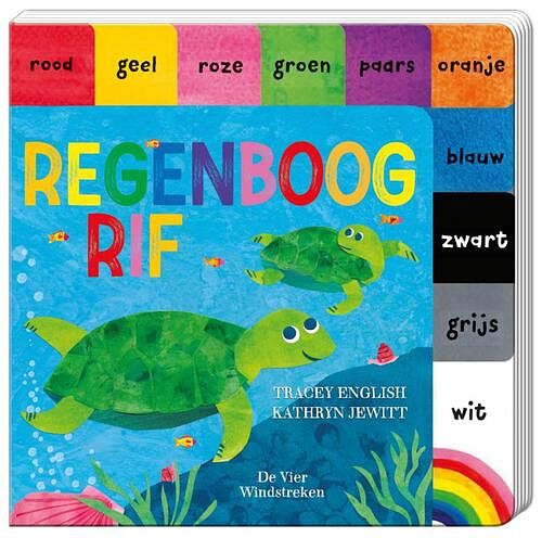 Foto van Regenboogrif - kathryn jewitt - kartonboekje;kartonboekje (9789051169744)