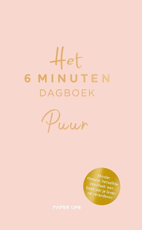 Foto van Het 6 minuten dagboek puur - dominik spenst - hardcover (9789000384228)