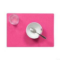 Foto van Stevige luxe tafel placemats plain fuchsia roze 30 x 43 cm - placemats
