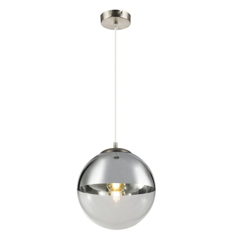 Foto van Moderne hanglamp varus - l:25cm - e27 - metaal - grijs