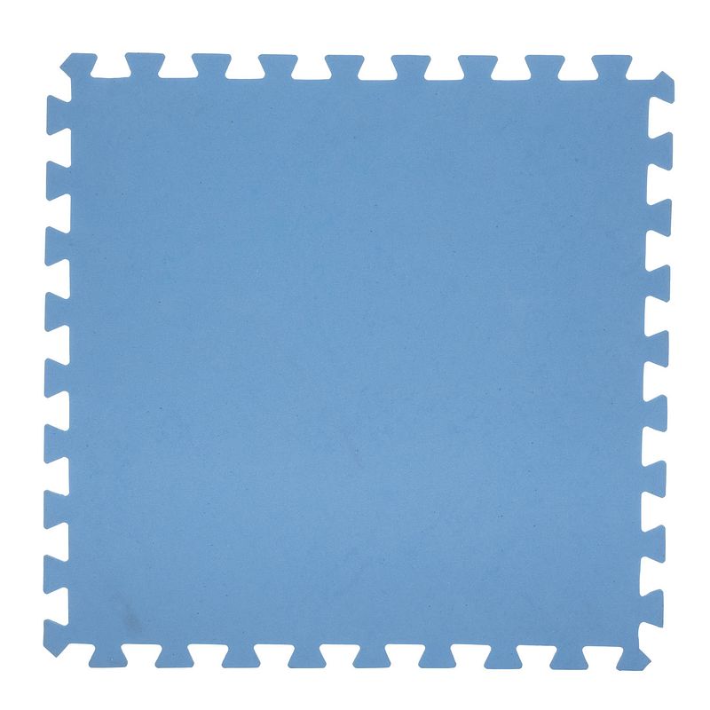 Foto van 8x stuks foam puzzelmat zwembadtegels/fitnesstegels blauw 50 x 50 cm - speelkleden