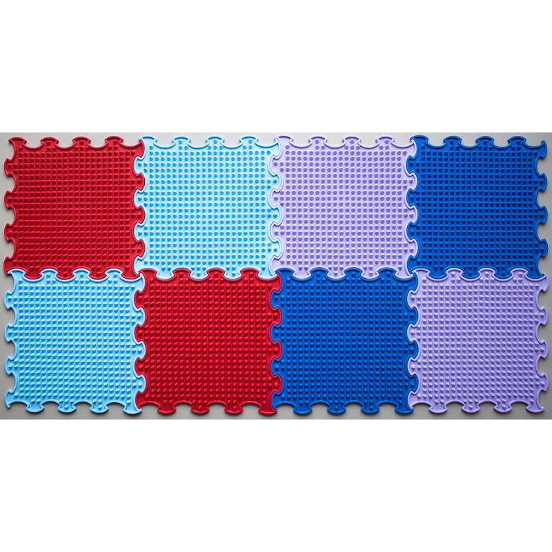 Foto van Ortoto sensory massage puzzle matten spikes doos 8 stuks