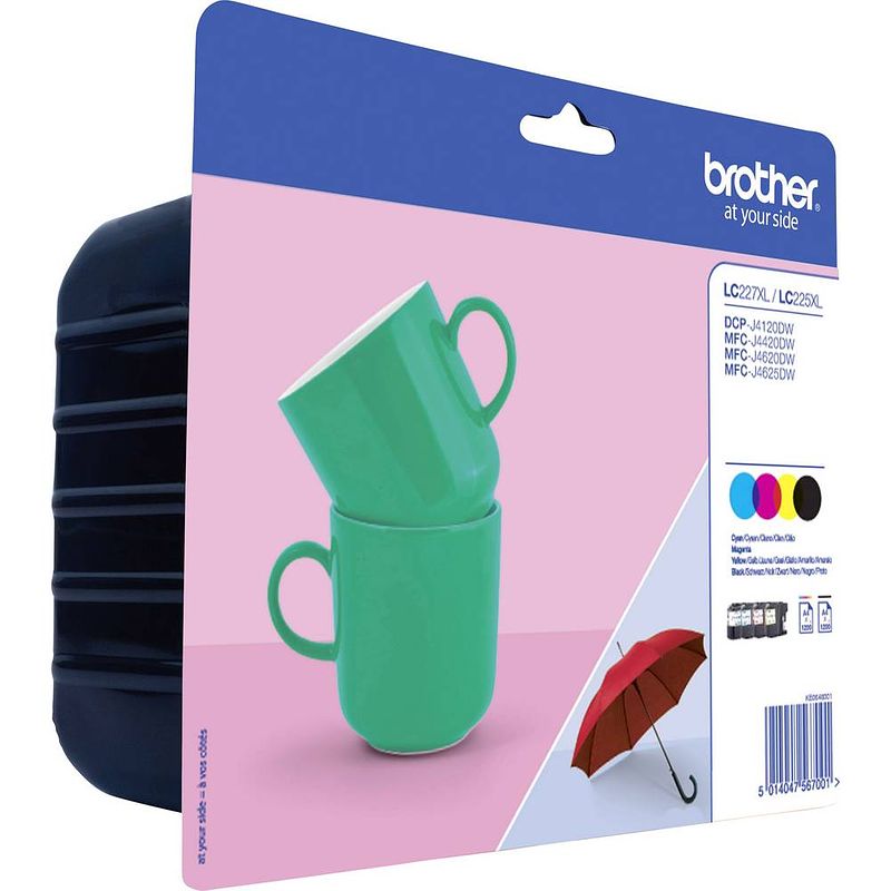 Foto van Brother lc-227xl multipack zwart en kleur cartridge