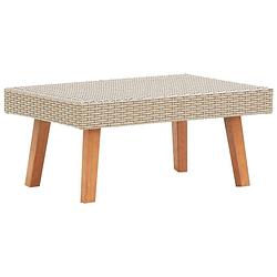 Foto van Vidaxl tuintafel poly rattan beige