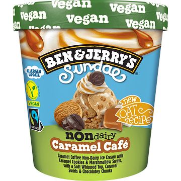 Foto van Ben & jerry'ss ijs sundae ijsbeker nondairy caramel cafe 427ml bij jumbo