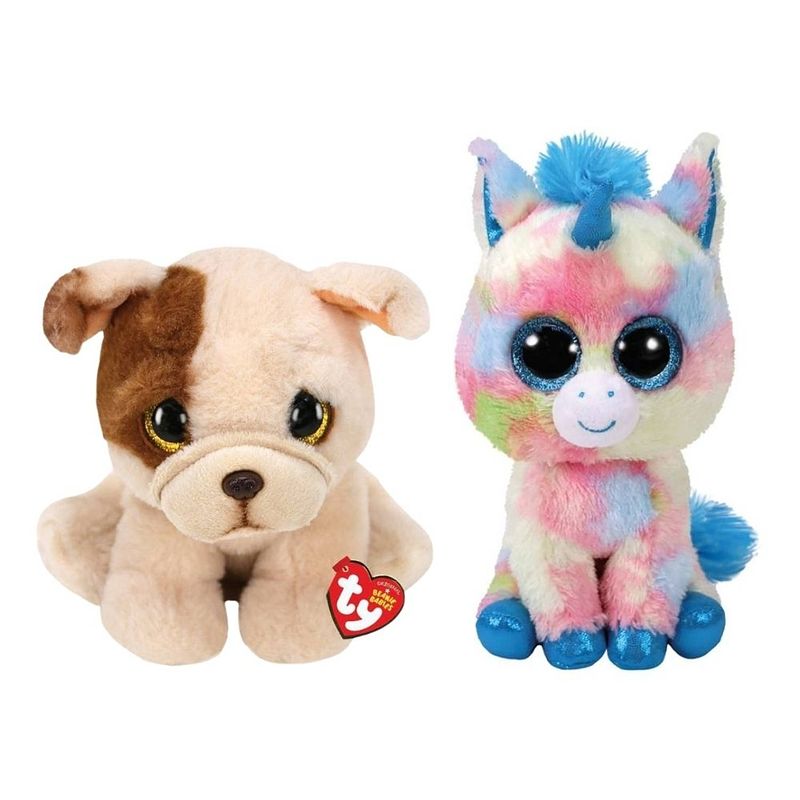 Foto van Ty - knuffel - beanie buddy - houghie dog & blitz unicorn