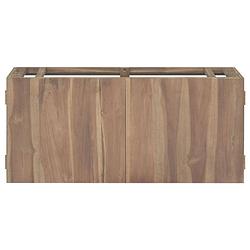 Foto van The living store badkamerwandkast 90x39x40 cm massief teakhout - kast